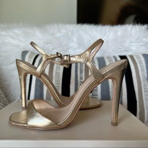 Schutz Gold high heel strap Sandals